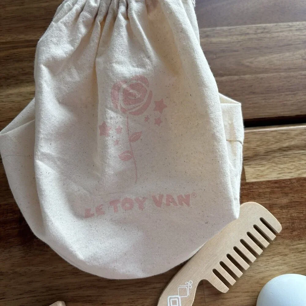 Le Toy‎ Van Wooden Cosmetic Set With Bag Toy PREOWNED MISSING PIECES